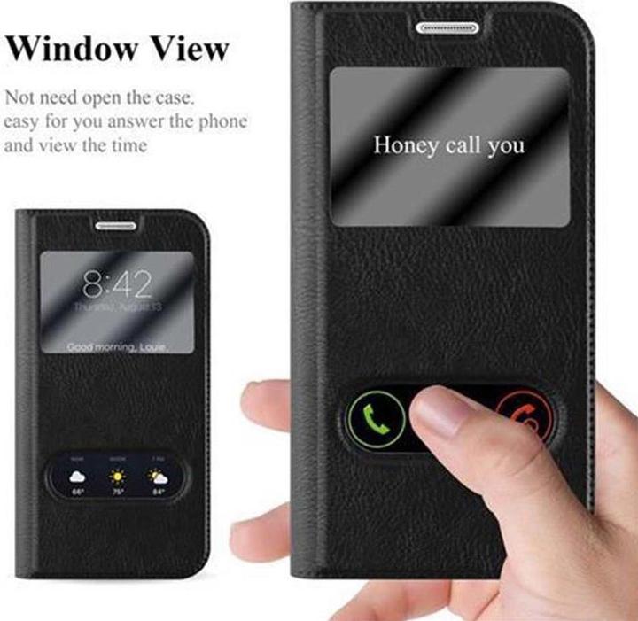 Actual product image Cadorabo Book with View double window cover (Samsung Galaxy S6 Edge)