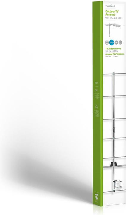 Produktbild Nedis TV Antenne - Max. 13dB Verstärkung - VHF: 174-230 MHz - 50km Reichweite - für Draussen (Parabolantenne, 13 dB, UKW / MW / LW)
