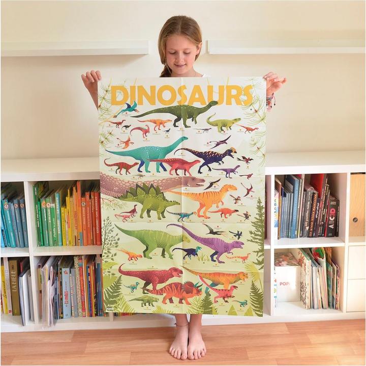 Image du produit Poppik Autocollants Poster éducatif Dinosaure