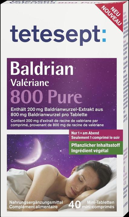 Tetesept Baldrian 800 Pure Tabletten (5 Stück, Tabletten, 27 g)