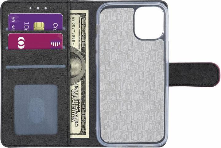 Produktbild Ambiance1 Handyhülle iPhone 12 Mini - Book-Case Kunstleder Pink (Apple iPhone 12 mini)