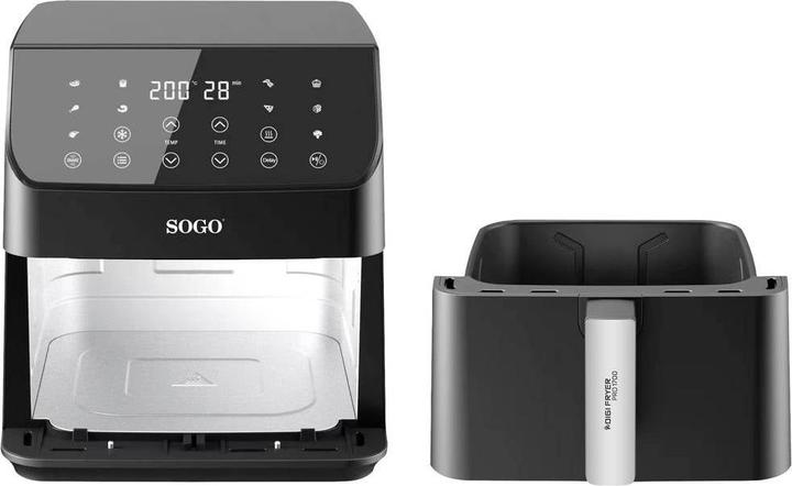 Produktbild Sogo Human Technology FRE-SS-10890 Heissluft-Fritteuse 1700W Überhitzungsschutz, Timerfunktion, mit