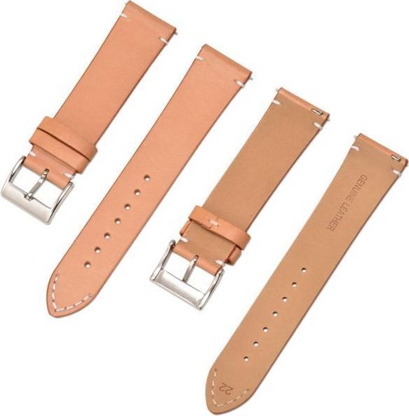 Actual product image Mu Prime Elegant Series Genuine Leather Replacement Bracelet (22 mm, Genuine leather, Gear S3 Classic, Gear S3 Frontier, Watch 46mm, Galaxy Watch3 (45mm), Galaxy Watch 5 Pro, Galaxy Watch 5, Spigot width 22 mm)