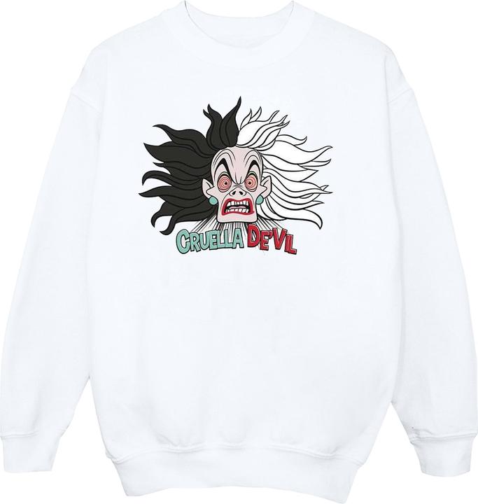 Disney Villains Crazy Cruella De Vil Sweatshirt (M)