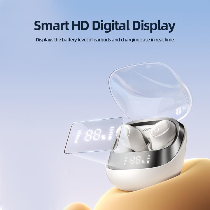 Actual product image Joyroom Earbuds Wireless Headphones with Display, Bluetooth 5.3 - Black (ANC, 42 h, Wireless)