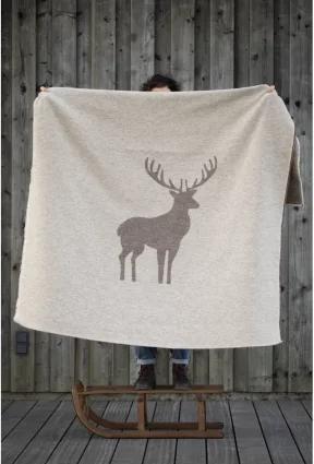 Actual product image David Fussenegger Flannel blanket deer structure.45726540 (140 x 200 cm)