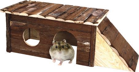 Actual product image Karlie Wonderland natural wood house with ladder