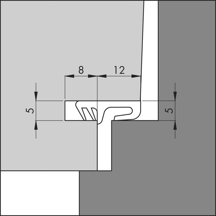Image du produit Ellen Joint de feuillure 4050 DIY ( 3327023247 ) Longueur 5 m à fraiser