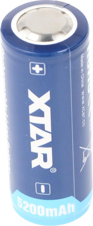 Actual product image Xtar Battery 26650 PCB protected, 26.5x68.2mm (1 pcs., 5200 mAh)