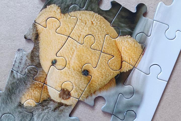 Image du produit Selecta Spielzeug Puzzle Gentil chaton et chien endormi, 100 pièces. (100 pièces)