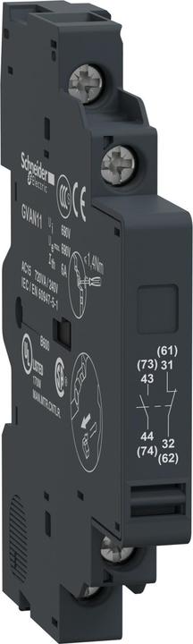 Actual product image Schneider Electric Auxiliary contact block 1 NO contact 1 NC contact