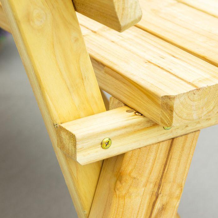 Produktbild Swisshandel24 Gartenbank 2-Sitzer Parkbank aus Holz Sitzbank bis 220 kg Bank Terrassenbank mit Rückenlehnen Garten