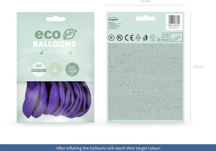 Produktbild Partydeco Eco Ballons Violett pastell (10 x)