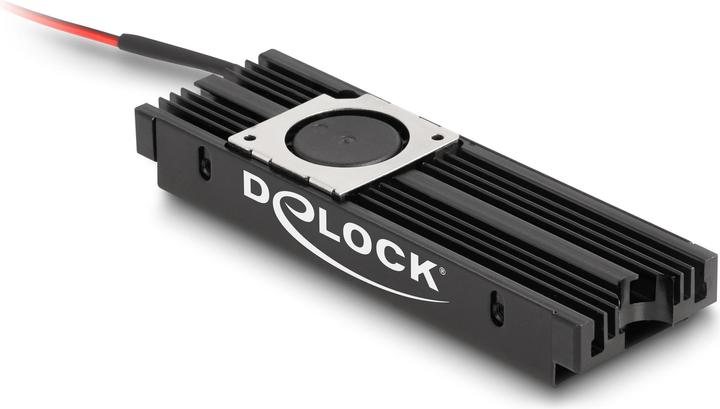 Delock Kühlkörper mit Lüfter für M.2 SSD 2280 schwarz