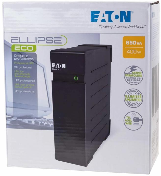 Image du produit Eaton Ellipse ECO 650 IEC (650 VA, 400 W, Standby Onduleur)