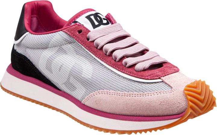 Actual product image Dolce & Gabbana dragon sneakers in mixed materials in grey and fuchsia (42)