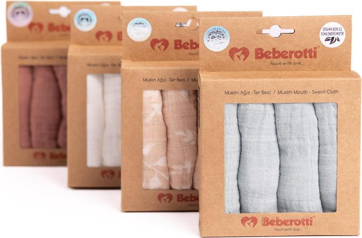Image du produit Beberotti Muslin Baby Handkerchief-muslin face Towel 4 pieces in each (25 cm, 25 cm)