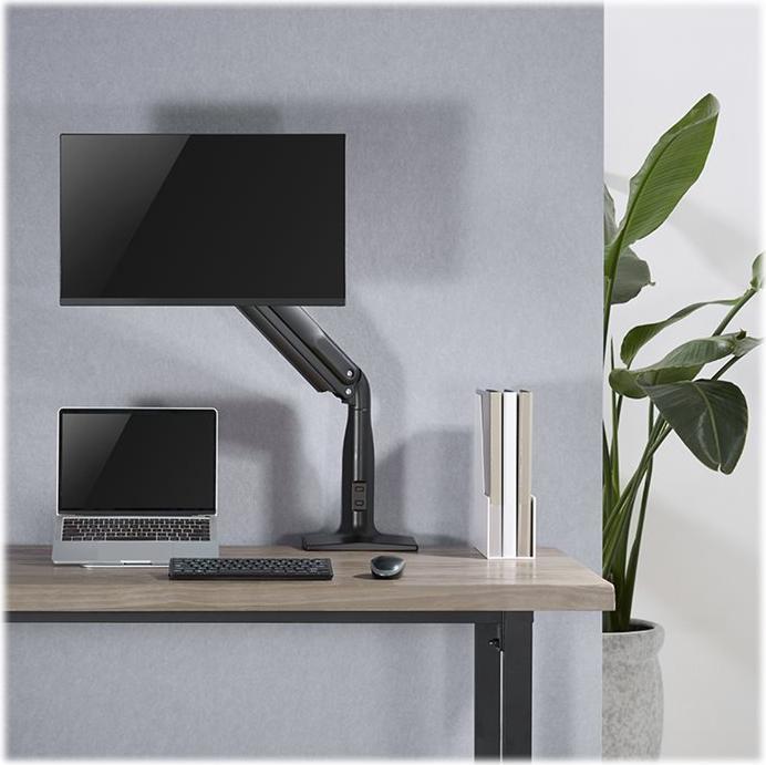 Actual product image Hagor Gasliftarm Single for 1x 43-109cm 1x monitor 17-43" swivel tilt rotatable VESA 200x100 support glass (Table, 43")