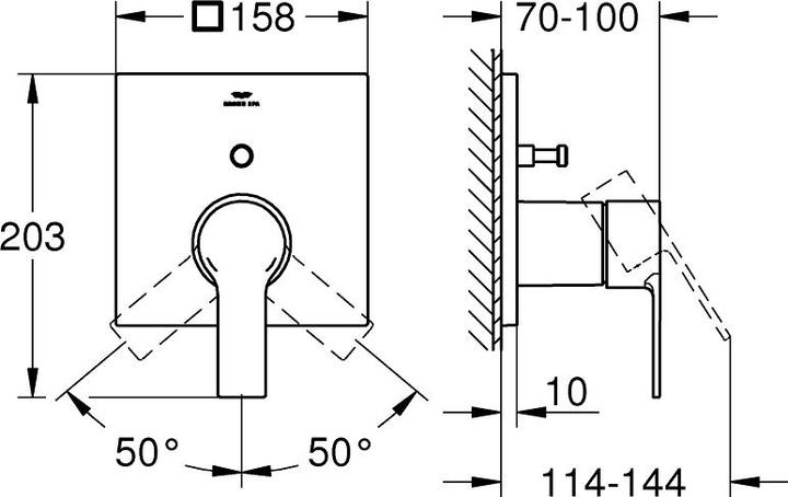 Produktbild Grohe ALLURE Badearmatur Unterputz Fertigset, chrom