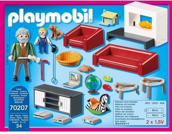 Actual product image Playmobil Cozy living room (70207, Playmobil Dollhouse)