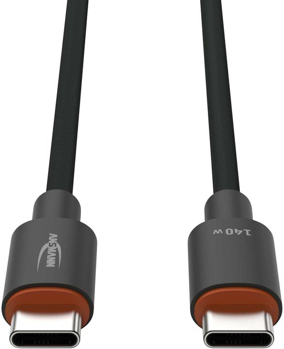 Produktbild Ansmann USB-C -> USB-C S/S 60cm Ladekabel 140W anthrazit (0.60 m, USB 3.0, USB 3.1, 140 W)