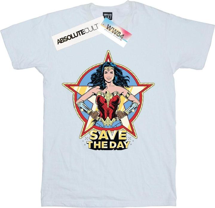 Actual product image Girls Wonder Woman 84 Star Design Cotton T-Shirt (140, 146)