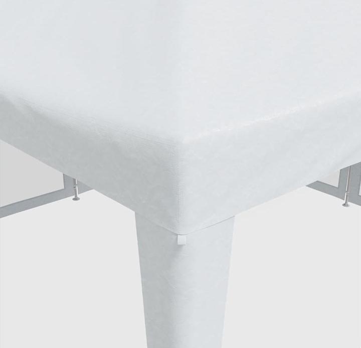 Immagine prodotto VidaXL Partyzelt Pavillon Festzelt mit 8 Mesh-Seitenteilen Weiss 4x4m HDPE (400 cm, 400 cm)
