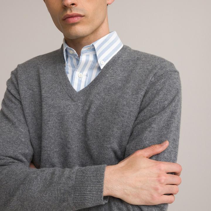 Produktbild La Redoute Collections Pullover mit V-Ausschnitt (S)