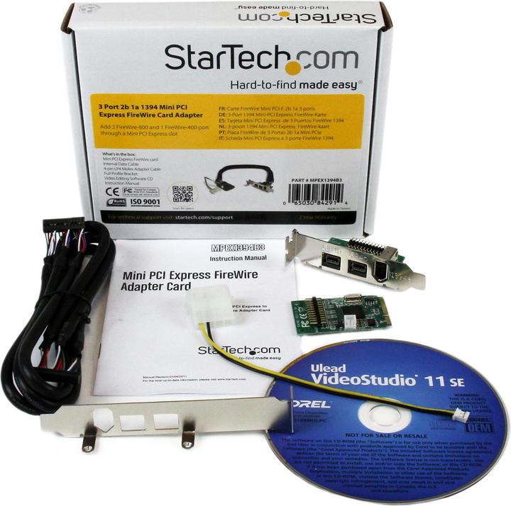 Produktbild StarTech 3 Port 2b 1a 1394 Mini PCI Express FireWire-Kartenadapter