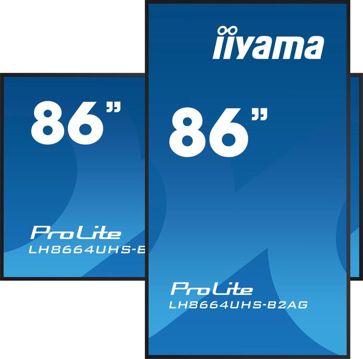 Produktbild iiyama 217,4cm(85,6") LH8664UHS-B2AG 16:9 3xHDMI+2xUSB (Speditionsversand) (3840 x 2160 Pixel, 86")