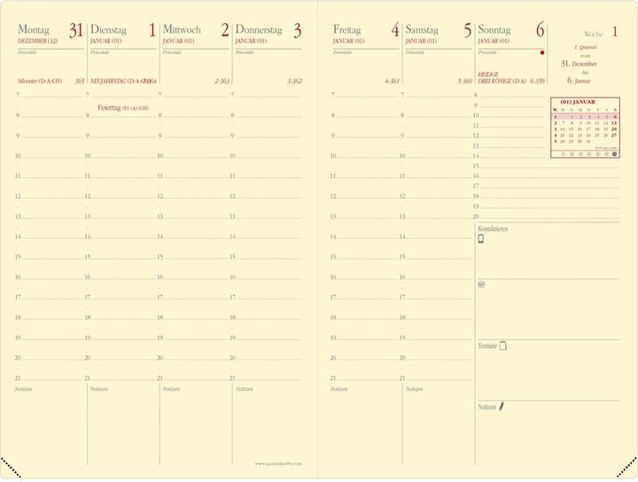 Produktbild Quo Vadis Agenda Geschäft Prestige Montebello (Italienisch, Französisch, Englisch, Deutsch, Niederländisch)