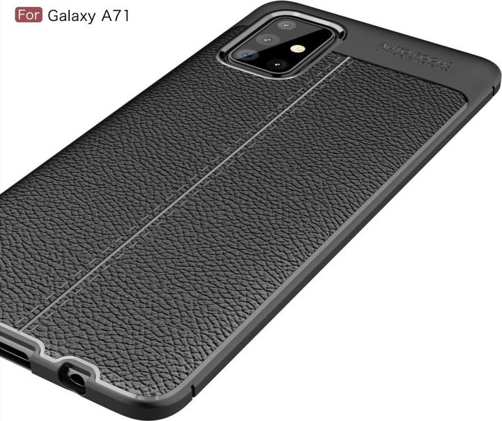 Actual product image Screenguard Samsung Galaxy A71 Case Leather Design TPU Cover (Samsung Galaxy A71)
