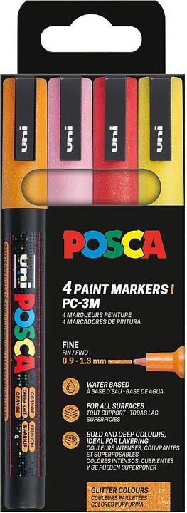 Glitter red, Glitter pink, Glitter yellow, glitter-orange
