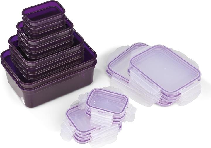 Actual product image Gourmetmaxx Food Storage Boxes, Purple Set of 14 (2.10 l)