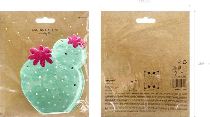 Produktbild Partydeco Papierservietten (20 x, 11.5 x 13.5 cm)