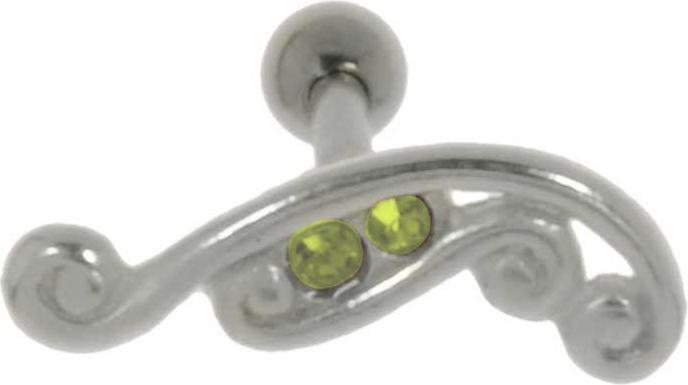 Produktbild Bijouteria Ohrpiercing (Chirurgenstahl 316L, Kristall, Messing mit Silberbeschichtung)
