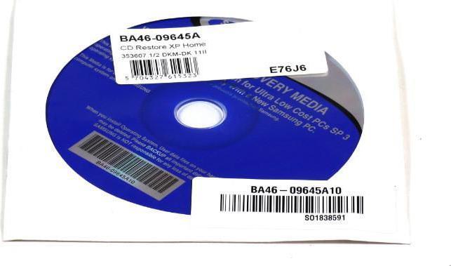 Immagine prodotto Samsung CD Restore XP Home
