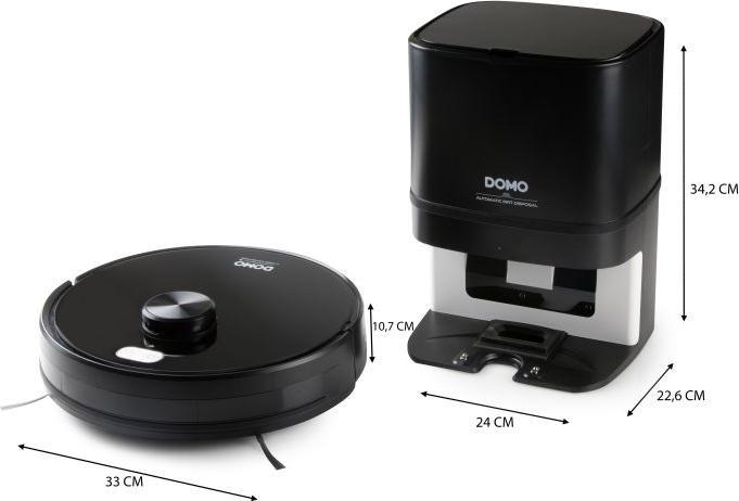 Produktbild Domo DO7298S Saug-und Wischroboter Schwarz App gesteuert, Fernbedienbar, mit Wis (Saugwischroboter)