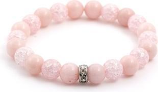 Beneto Bead bracelet made of jadeite and synthetic crystal MINK04 / 17 (Jadeite und Synthetisches Kristall)