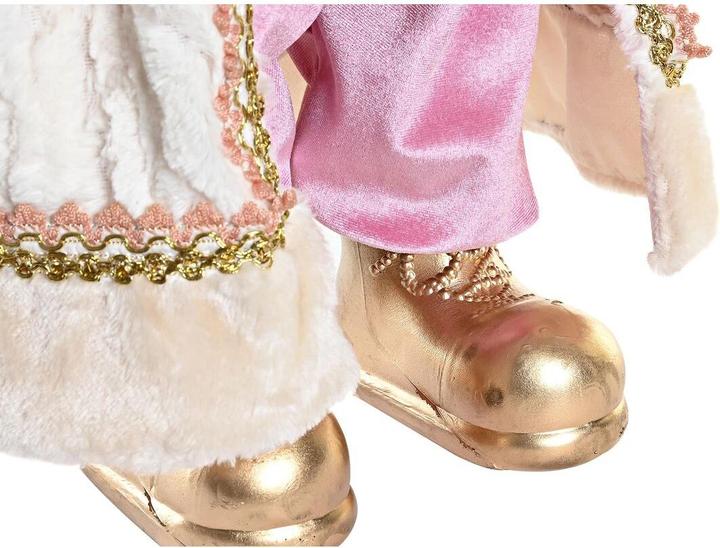 Actual product image DKD Home Decor Deko-Figur Weihnachtsmann Weihnachten Grau Rosa PVC Holz 32 x 20 x 60 cm
