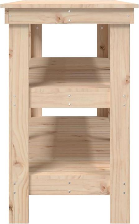 Actual product image VidaXL Werkbank Arbeitstisch Werkstatttisch Werktisch Tisch Massivholz Kiefer (142.50 cm, 50 cm)