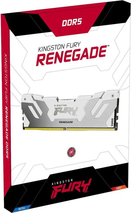 Image du produit Kingston D5 16GB 6000-32 Renegade RGB wh KFY XMP (1 x 16GB, 6 MHz, RAM DDR5, DIMM)