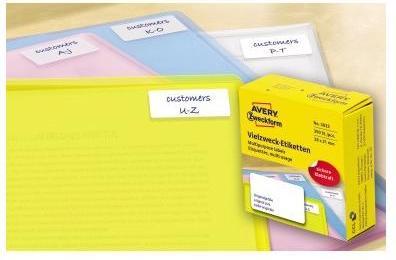 Immagine prodotto Avery 3832 Rettangolo arrotondato Etichetta autoadesiva durevole bianca 350Piece(s)