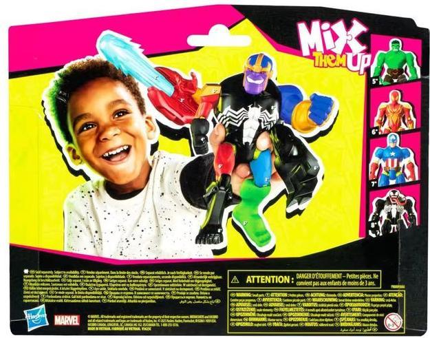 Actual product image Hasbro MixMashers Marvel Thanos individualisierbare Avengers Mix-And-Match Deluxe Action-Figur & Accessoire