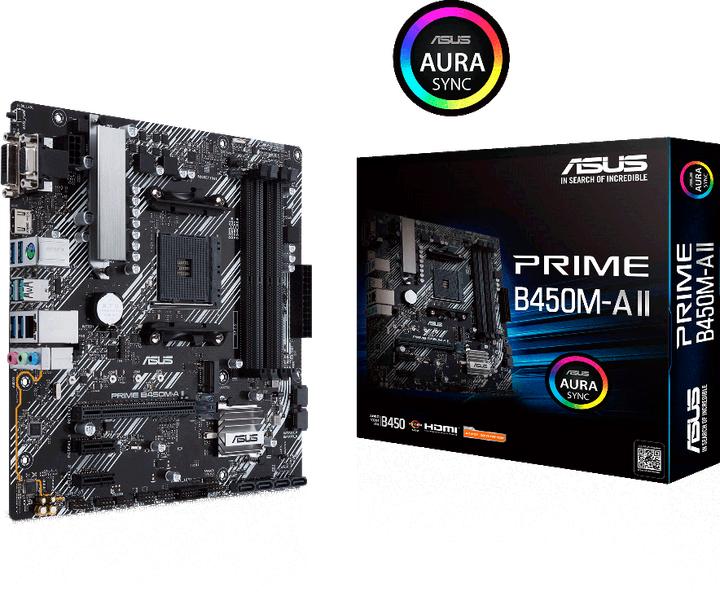 Productafbeelding ASUS PRIME B450M-A II (AM4, AMD B450, mATX)