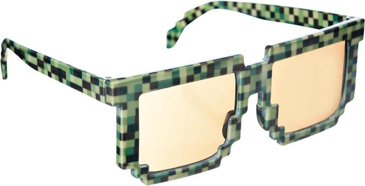 Actual product image Amscan Fun glasses pixels green