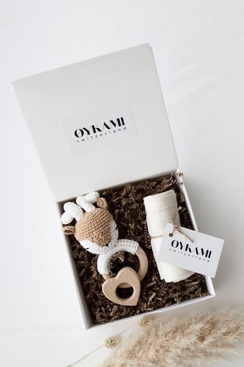 Immagine prodotto Oykami Baby Geschenkbox "Sizilien" Hirsch - Weiss