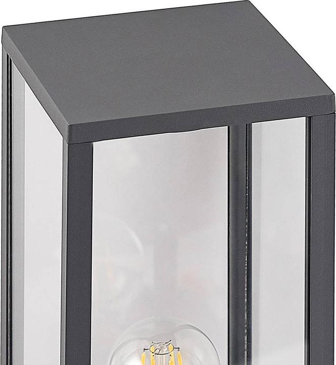 Produktbild Lindby Peldar Garten Leuchte H80 Dark Grey/Clear (E27, IP44)