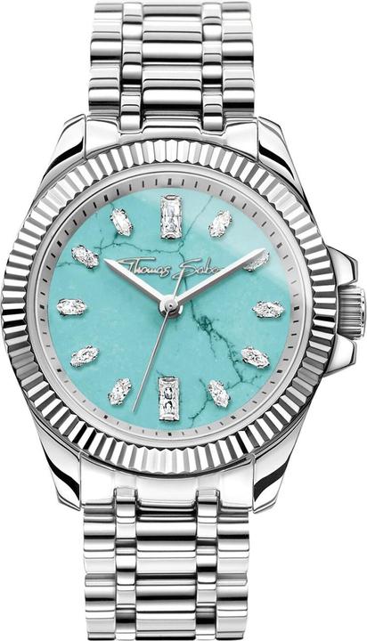 Thomas Sabo WA0435 Damenuhr Divine Jewellery Stone silberfarben 33mm 5ATM (Uhr mit Schmuckstein, 33 mm)