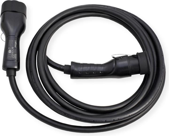 Image du produit Roline Câble de recharge pour voiture électrique Type2, triphasé (Type 2, 22 kW, 32 A, 5 m)
